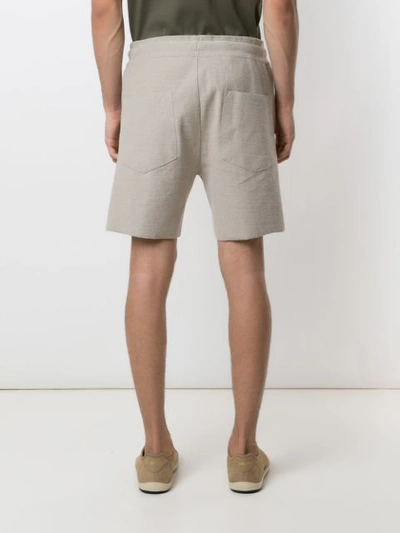 Osklen Ribbed Straight Shorts In Neutrals