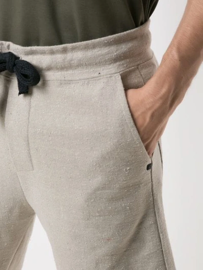 Osklen Ribbed Straight Shorts In Neutrals