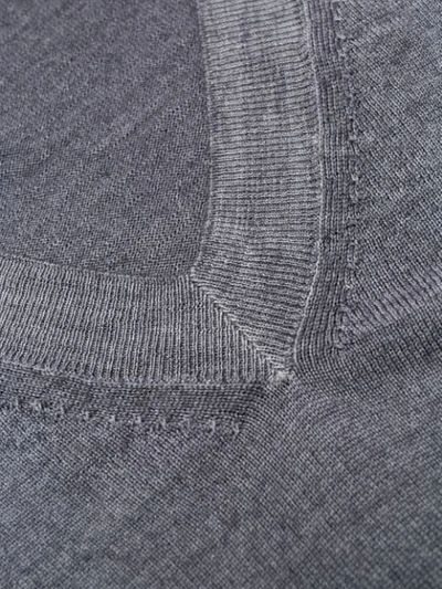 Shop Altea V-neck Knit Jumper In Grey