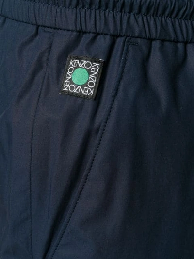 Shop Kenzo Cropped Track Pants - Blue