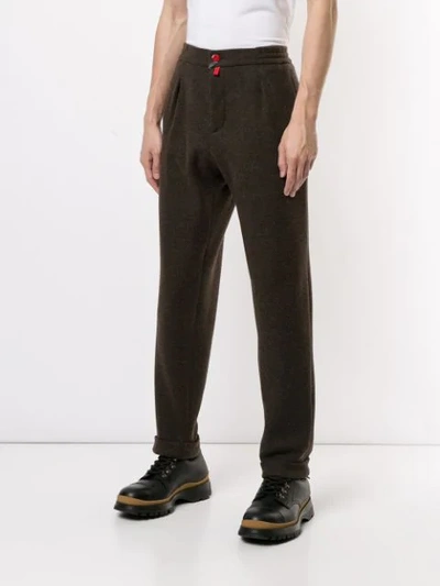 Shop Kiton Straight-leg Trousers In 02 Brown