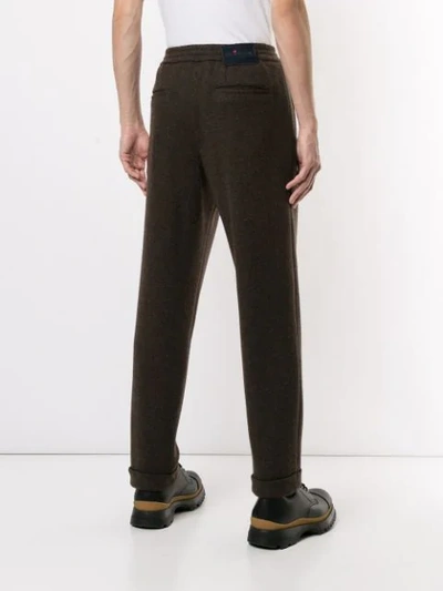 Shop Kiton Straight-leg Trousers In 02 Brown