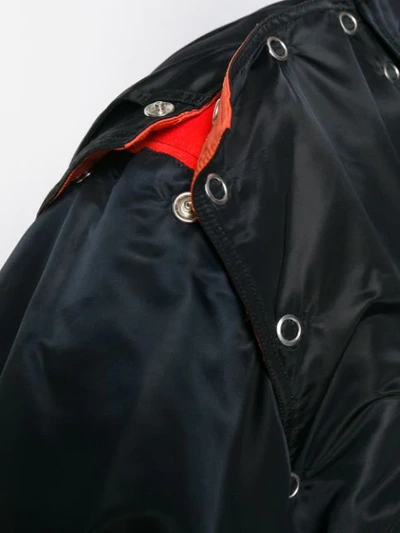 Shop Miharayasuhiro Eyelet Detail Bomber Jacket In Black