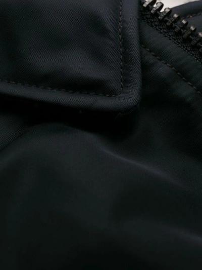 Shop Miharayasuhiro Eyelet Detail Bomber Jacket In Black