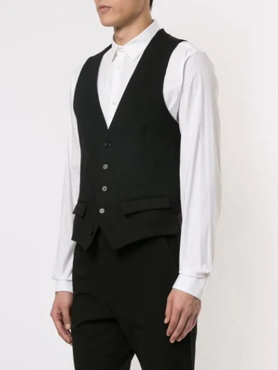 Shop Loveless Slim-fit Tailored Waistcoat In Black