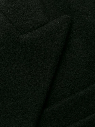 Shop Juunj Fringed Double-breasted Coat In Black