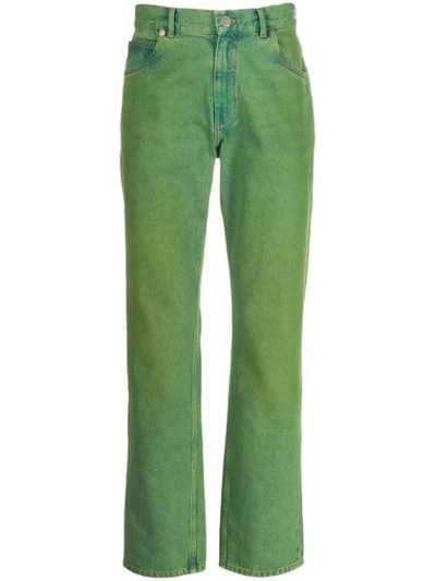 Shop Martine Rose Straight-leg Jeans In Green