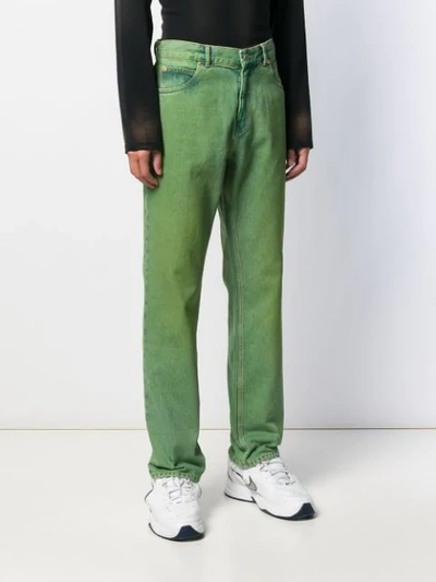 Shop Martine Rose Straight-leg Jeans In Green