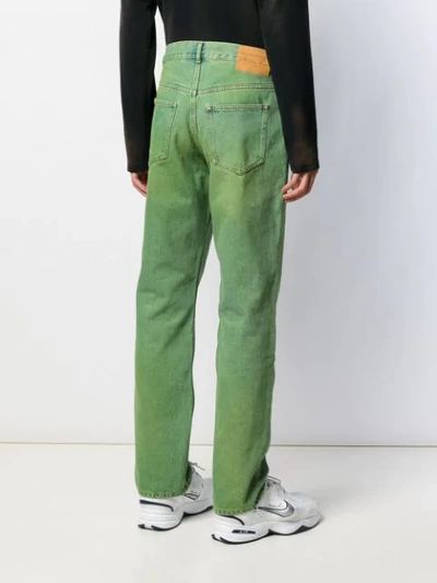 Shop Martine Rose Straight-leg Jeans In Green
