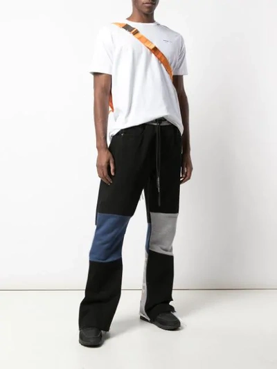 Shop Off-white Patchwork Sweatpants In Black