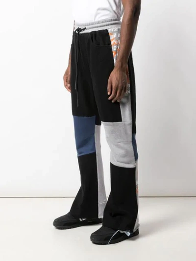 Off-white Patchwork Sweatpants In Black