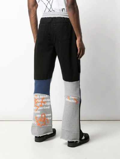 Off-white Patchwork Sweatpants In Black
