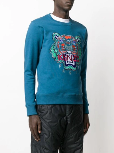 Shop Kenzo Holiday Capsule Tiger Sweatshirt In Blue