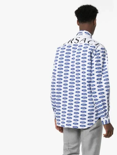 Shop Versace X Ford Logo Print Shirt In White