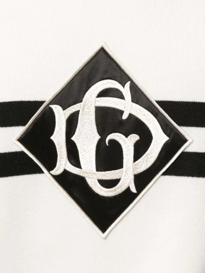 Shop Dolce & Gabbana Henley Cashmere Polo Shirt In White