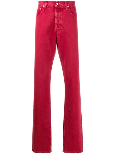 Shop Helmut Lang Jeans Mit Geradem Bein In Red