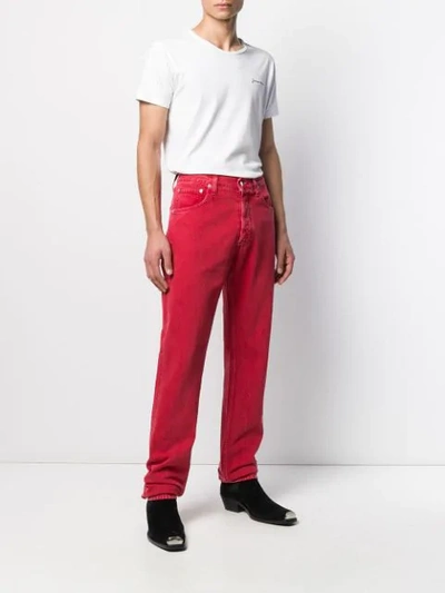 Shop Helmut Lang Jeans Mit Geradem Bein In Red