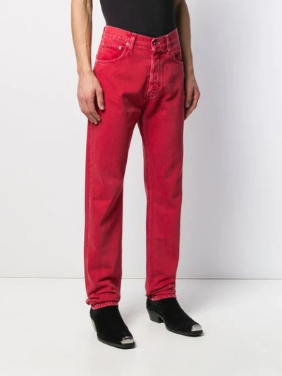 Shop Helmut Lang Jeans Mit Geradem Bein In Red