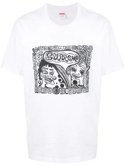 SUPREME FACES TEE - 白色