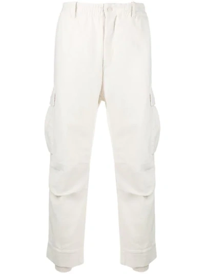 Shop Maison Flaneur Regular Cargo Trousers In White
