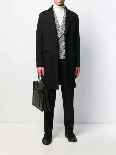 Shop Gabriele Pasini Houndstooth Pattern Waistcoat In 21 White/black