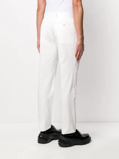 Shop Alexander Mcqueen Straight Leg Tailored Trousers In White