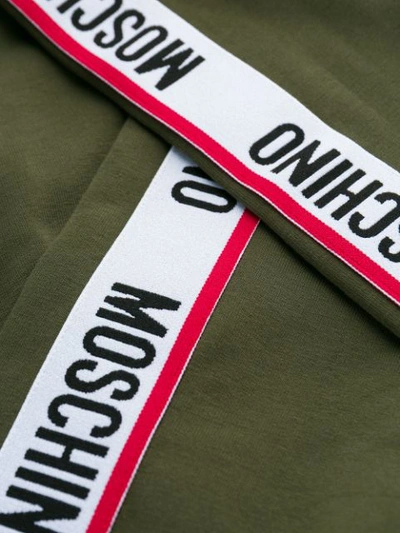Shop Moschino Logo Tape Sweatshirt In 430 Militare