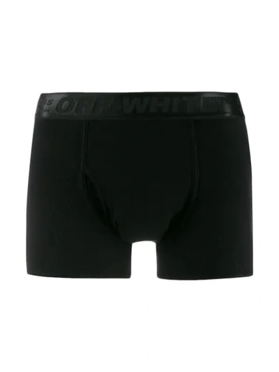 Shop Off-white Tripack Logo Waistband Briefs In Black