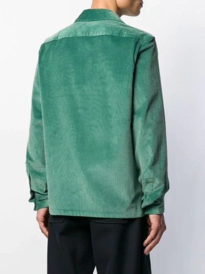 Shop Acne Studios Chest Pocket Corduroy Shirt In Abb-dusty Green
