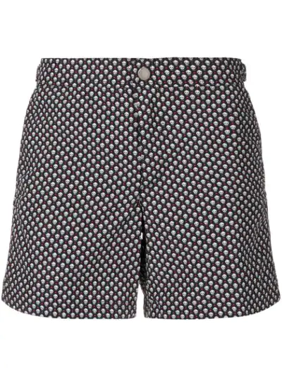 Shop Alexander Mcqueen Skull Print Swim Shorts - Black