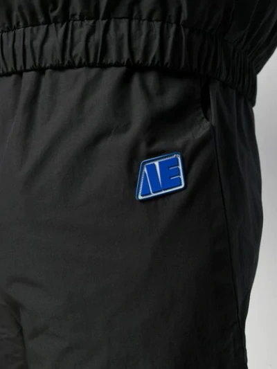 Shop Ader Error Cross-lace Stripe Detail Track Pants In Black