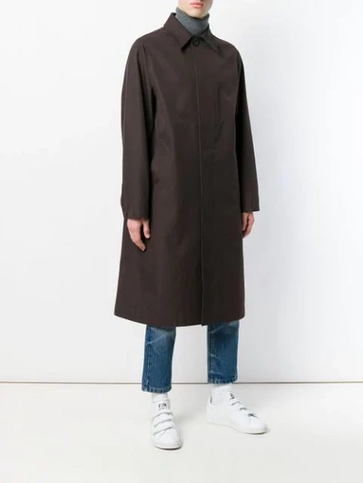 Shop Ami Alexandre Mattiussi Oversize Mac Coat In Brown