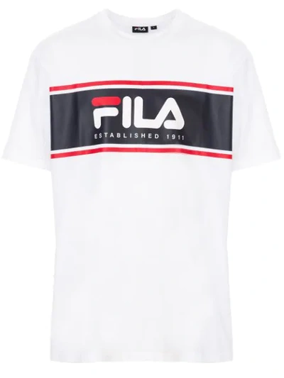 Shop Fila Phelps T-shirt In White