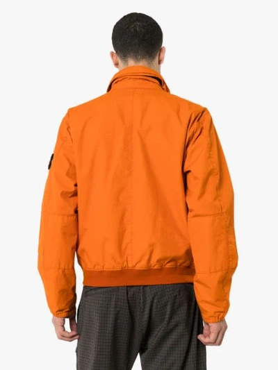 Stone Island Zip-front Lightweight Jacket In Orange