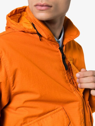 Shop Stone Island Zip-front Lightweight Jacket In Orange