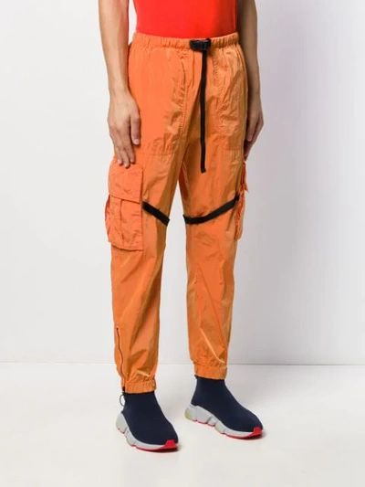 Shop Off-white Parachute Cargo Trousers In Orange