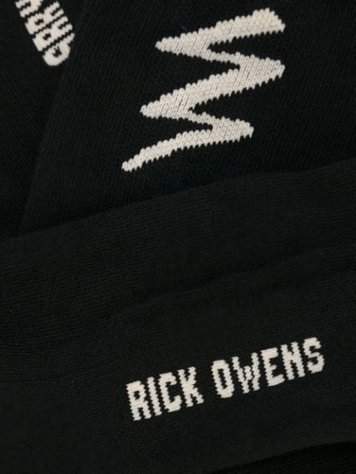 Shop Rick Owens Larry Off-the-runway Socks In Black