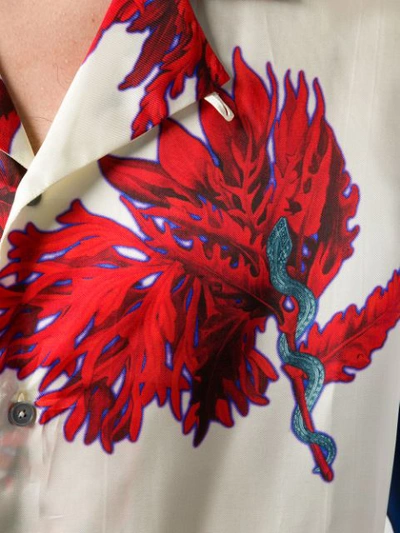 Shop Roberto Cavalli Floral Print Shirt In Neutrals
