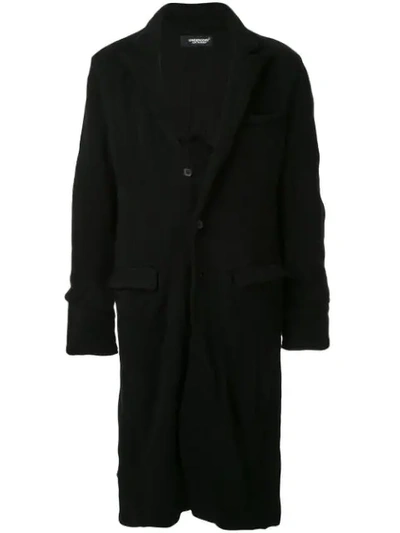 Shop Undercover Single-breasted Midi Coat In Black