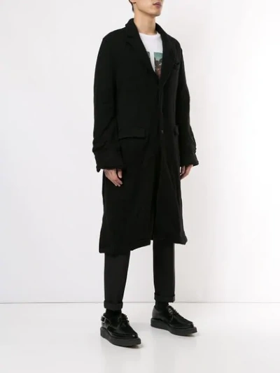 Shop Undercover Single-breasted Midi Coat In Black