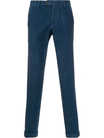 Shop Al Duca D'aosta Straight Leg Corduroy Trousers In Blue