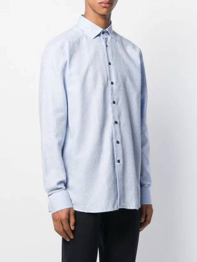 Shop Etro All Over Logo Shirt In Blue