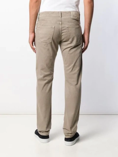 Shop Jacob Cohen Straight-leg Trousers In Neutrals