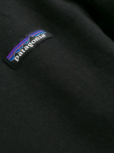 Shop Patagonia Logo Patch Sweatshirt In Black