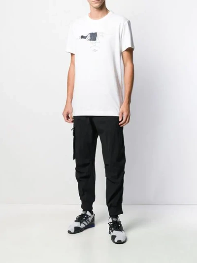 Shop G-star Raw Research Skeleton Print T-shirt In Bianco