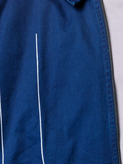 Shop Adidas Originals Logo Jacket In Blue