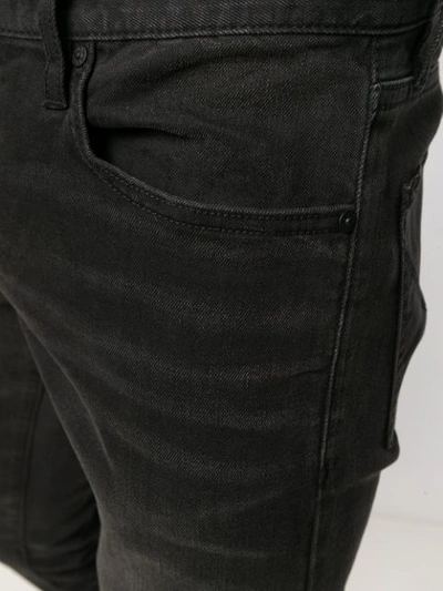 Shop John Varvatos Ripped Detail Trousers In Black