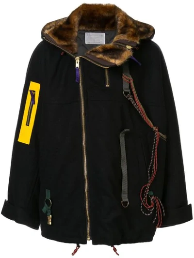 KOLOR 对比贴花夹克 - 黑色