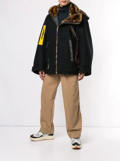 KOLOR 对比贴花夹克 - 黑色