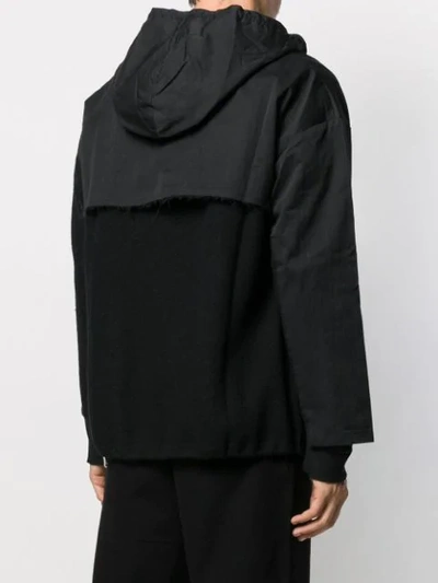 Shop Indice Studio Half-zipped Hoodie In Black
